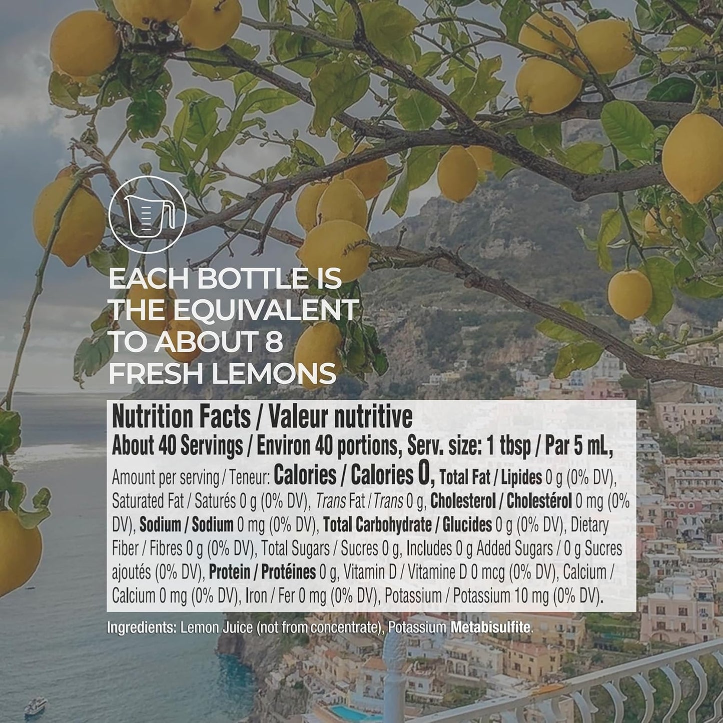 Tuscanini Pure Sicilian Lemon Juice – Streamlined Squeeze Bottle for Uncluttered Countertops, Six-Ingredient-Free Formulation
