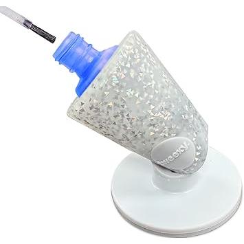 tweexy Hinge Nail Polish Holder – Stable Anti-Tip Polish Cradle for One-Handed Use by People With Limited Dexterity