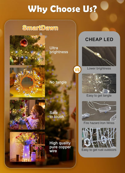 Twinkle Lights Battery Operated – Outdoor Dining Lights for Pergola and Porch Without Outlet Access
