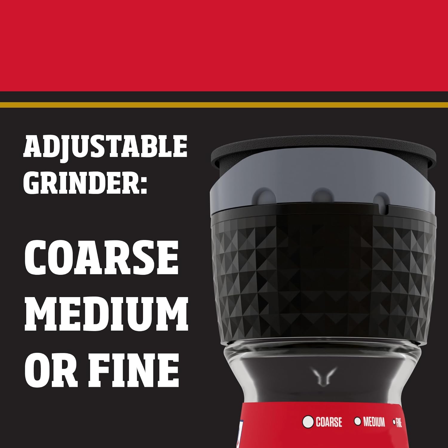 twist-to-grind upside-down operation
