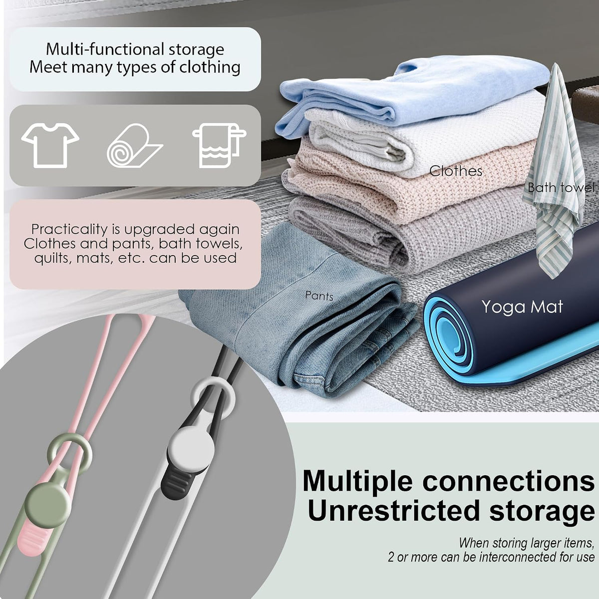two-mode design: bundle on the cable or hang the cable to save space