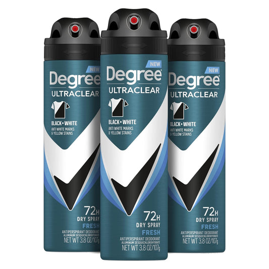ultraclear black + white antiperspirant formula that resists both white marks and yellow stains