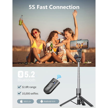 umbrella-shaped tripod base with counterweight for ground-standing stability