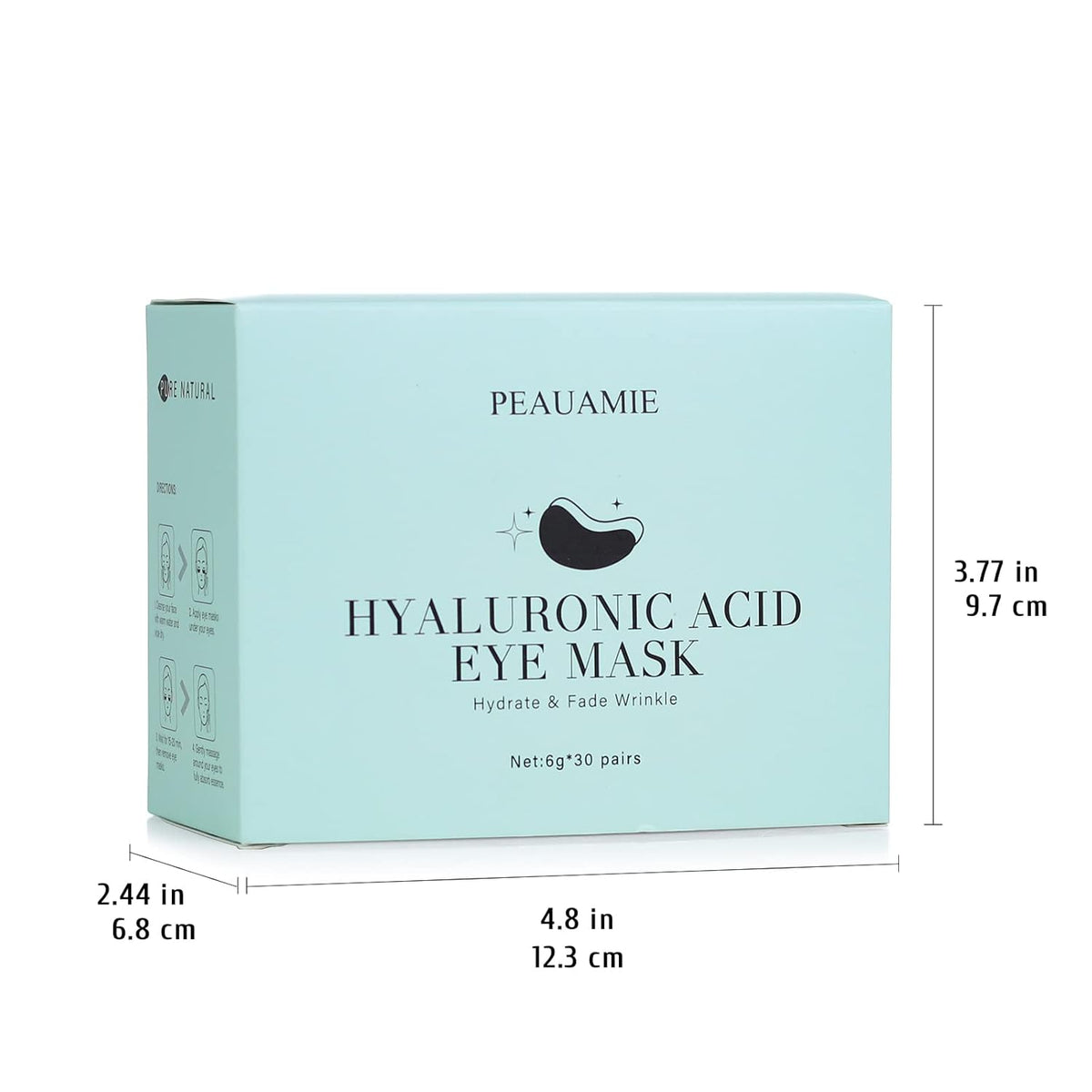 Under Eye Patches – Study Session Self-Care for Eye Strain & Puffiness, 30 Pairs Hyaluronic Acid