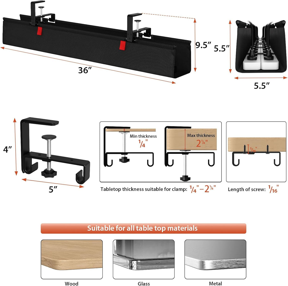 unfoldable top access with integrated cable ties