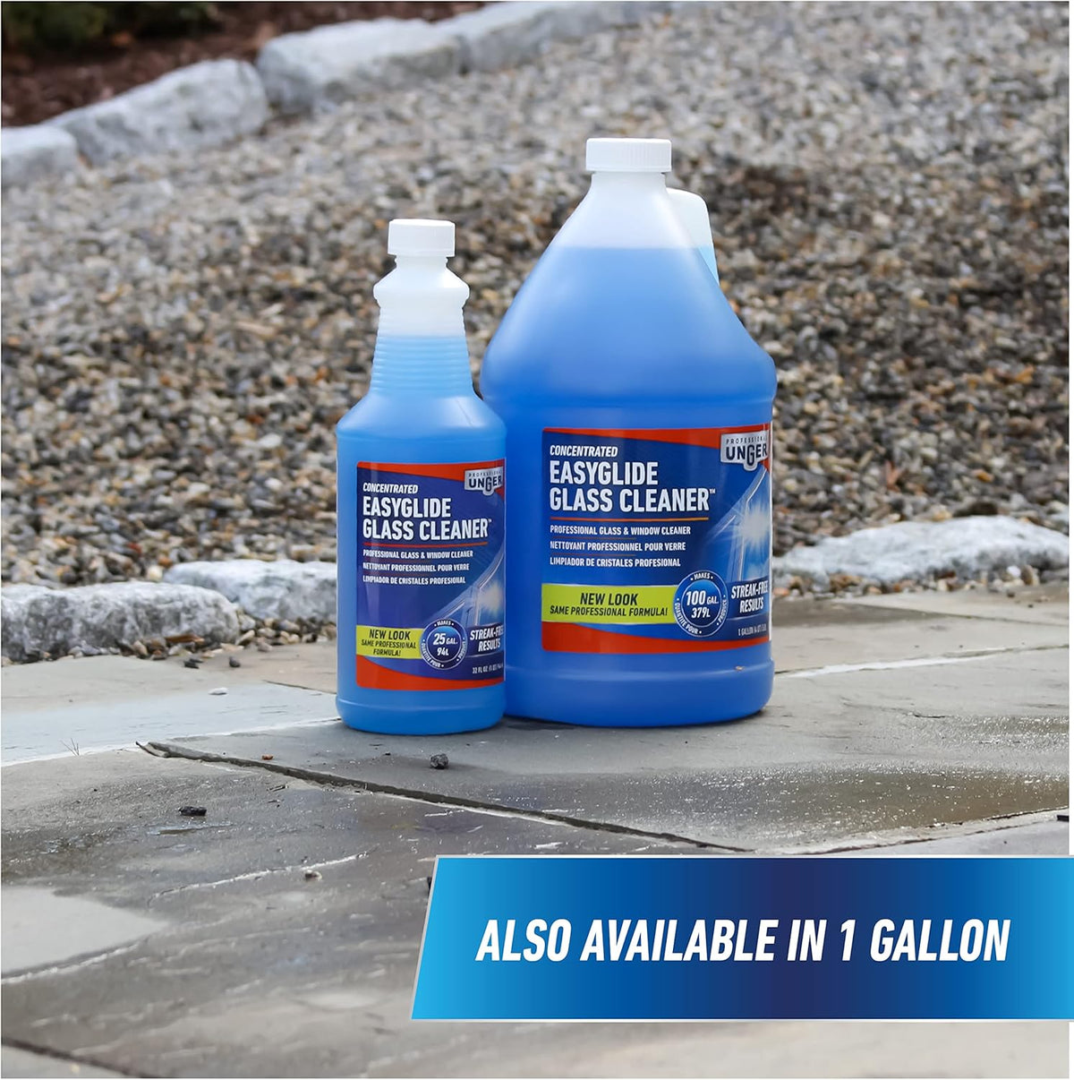Unger EasyGlide Glass Cleaning Concentrate – No Fume Formula Safe for Homes with Tinted Glass and Pets