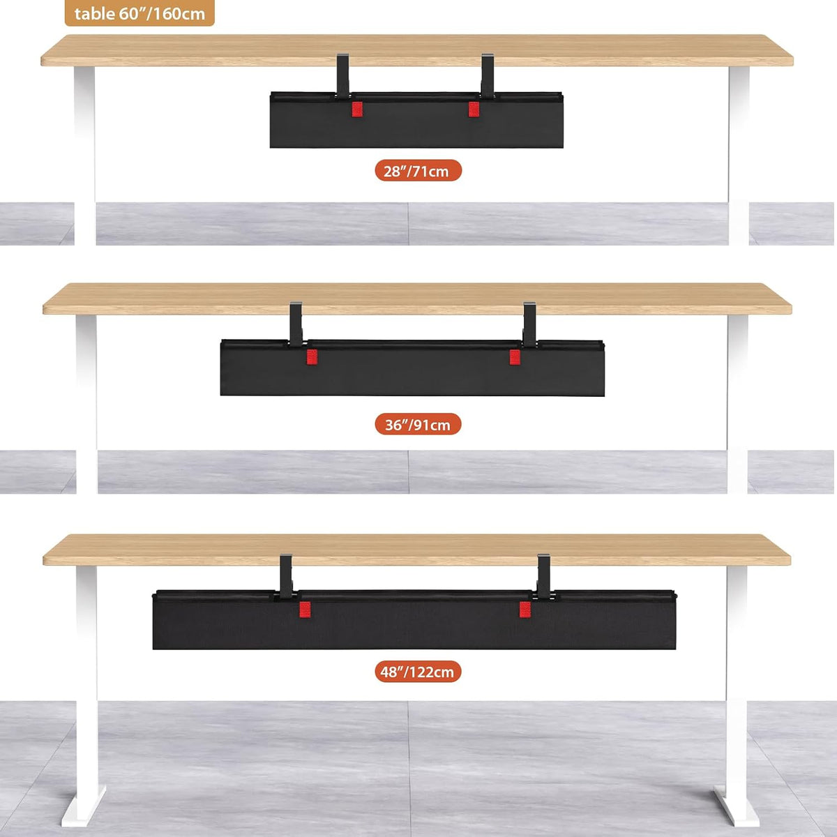 Univivi 36 Inch Under Desk Cable Tray – Aesthetic Cable Control for Curated Workstations and Home Studios