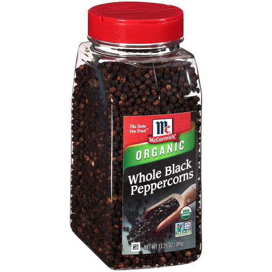 usda certified organic whole black peppercorns