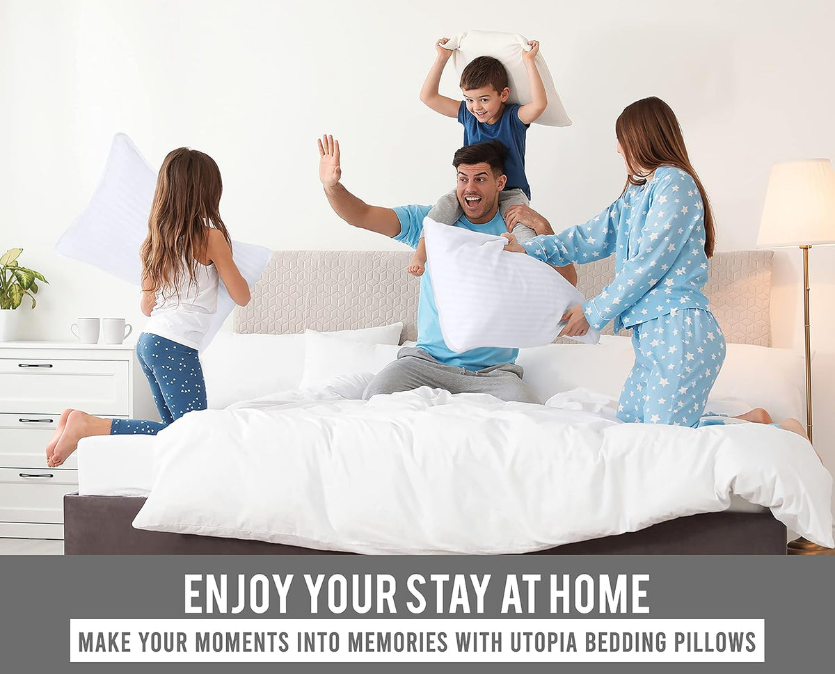 Utopia Bedding Hotel Bed Pillows – Concierge-Grade King Pillow Set of 4, Boutique-Hotel Indulgence for the Principal Bedroom