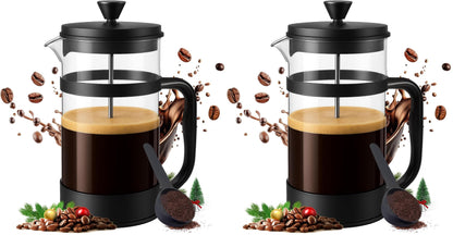Utopia Kitchen Manual French Press with Borosilicate Carafe – Statement Coffee Brewer for Open-Concept Kitchens, Red 34 Oz