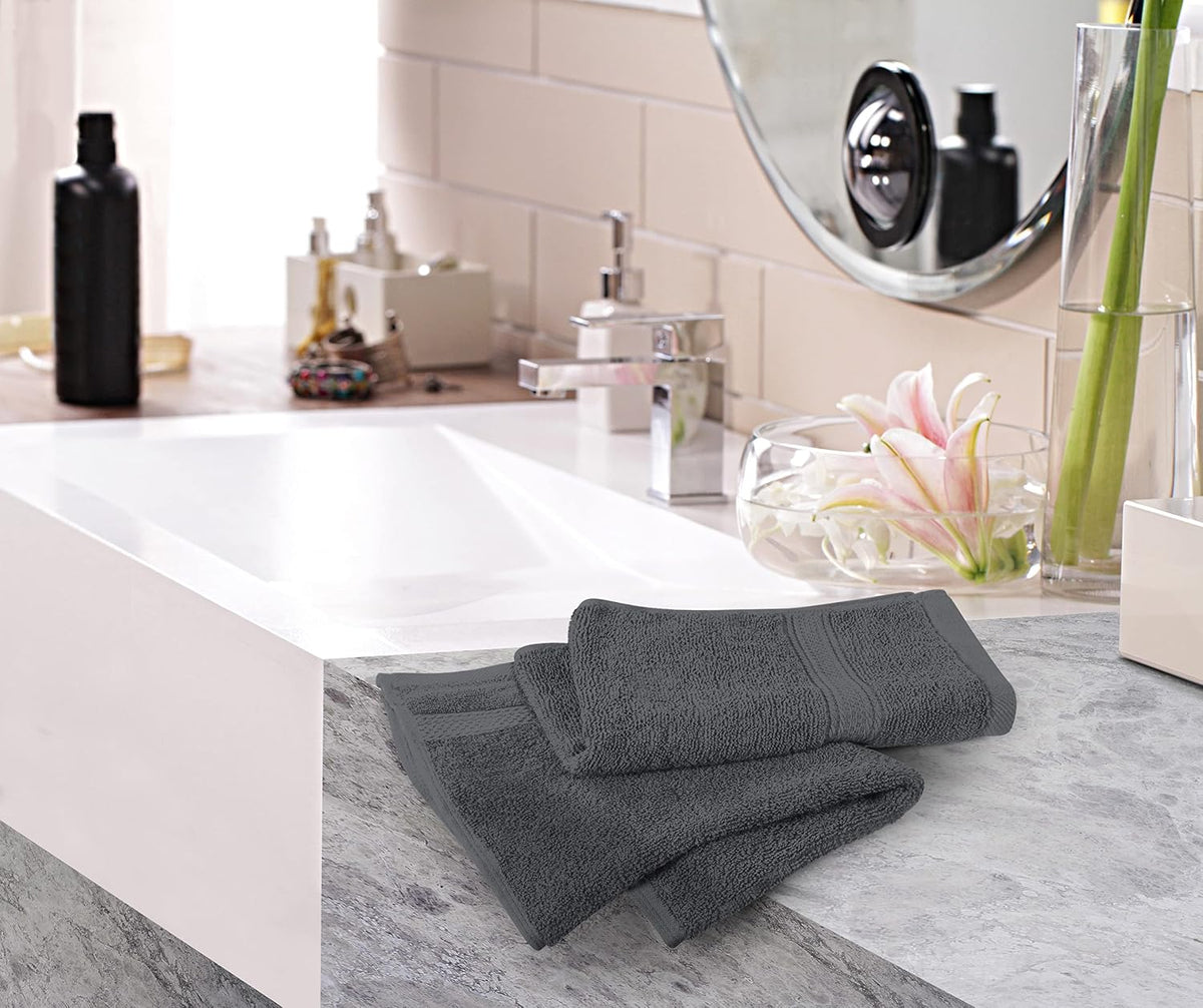 Utopia Towels 16 x 28 Hand Towels 6 Pack – Streamlined Bathroom Essentials in Quiet Solid Colors
