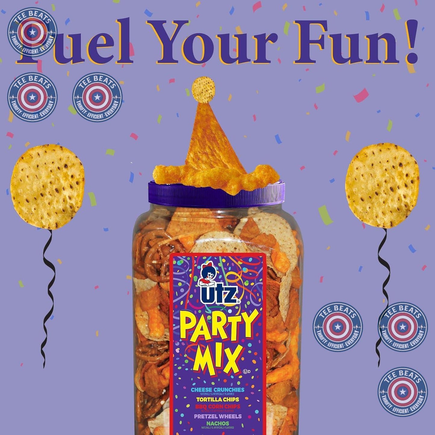 Utz 5-Component Snack Mix - Streamlined Bulk Snack for Minimalist Kitchens and Capsule Pantry Setups