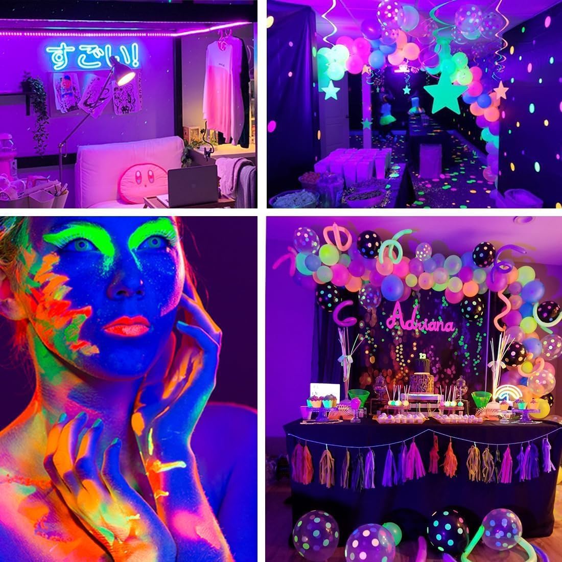 UV Strip Light for Living Room Aesthetic – Flexible Glow Accent Lighting for Modern Home Interiors