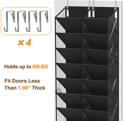 UVIAHOMI Over the Door Shoe Organizer for Fast Mornings – 1-Second Grab-and-Go, 30 Pairs