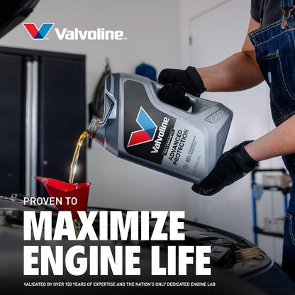 Valvoline Advanced Full Synthetic SAE 0W-20 Motor Oil 5 QT – Cold-Weather 0W-20 Formula for Reliable Winter Startup