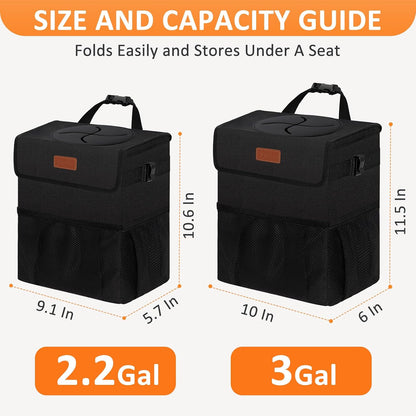 Vankor Leak Proof Car Garbage Can – Practical Holiday Gift for Mom, Foldable SUV Accessory