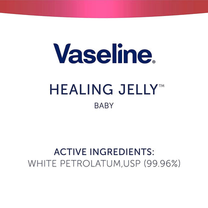Vaseline Baby Petroleum Jelly 4 Count – Sensitive-Skin Safe Moisturizer for Diaper Bags and Infant Bath Stations
