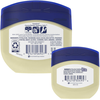 Vaseline Cocoa Butter Healing Jelly Duo Jar Set – Housewarming and Holiday Gift for Mom and Best Friends