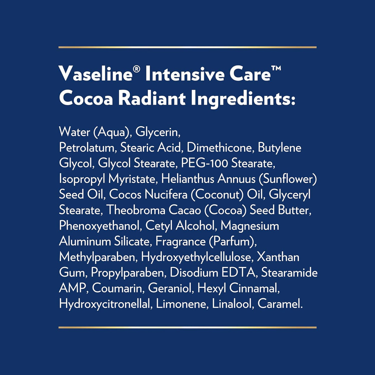 Vaseline Intensive Care Cocoa Radiant Body Lotion – Calming Post-Shower Self-Care Ritual for Dry, Stressed Skin