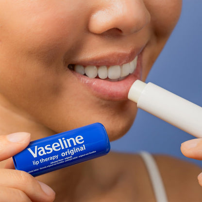 Vaseline Lip Therapy Original 8-Pack – Child-Friendly Lip Care for Backpacks, Shared Nursery Vanity Essential