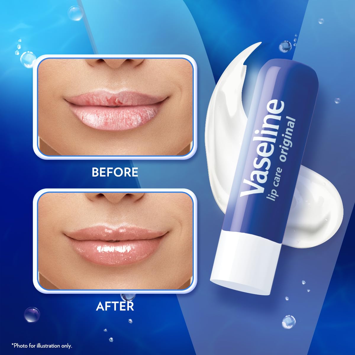 Vaseline Lip Therapy Original Care – Valentine's Day Small Gift, Pocket-Sized Healing Lip Balm 6-Pack for Her