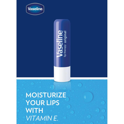 Vaseline Lip Therapy Original – Hydrating Petroleum Jelly Stick for At-Home Pampering Routines and Restorative Lip Care, 0.16 Ounce