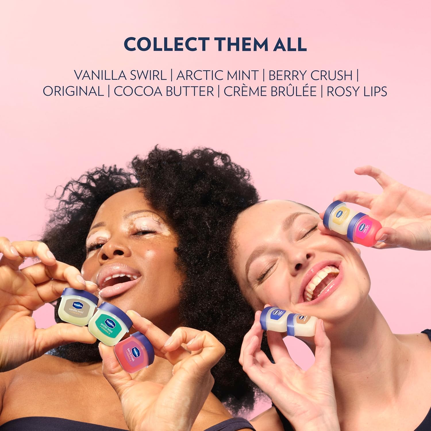 Vaseline Lip Therapy Tinted Rosy Mini 2 ct – Quiet Design Lip Care for Uncluttered Spaces, Simple Rosy Tint in Pocket Friendly Jar