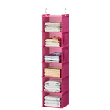 YOUDENOVA Hanging Closet Organizer and Storage – Foldable Closet Shelf with Clean Lines for Rental Home, Grey