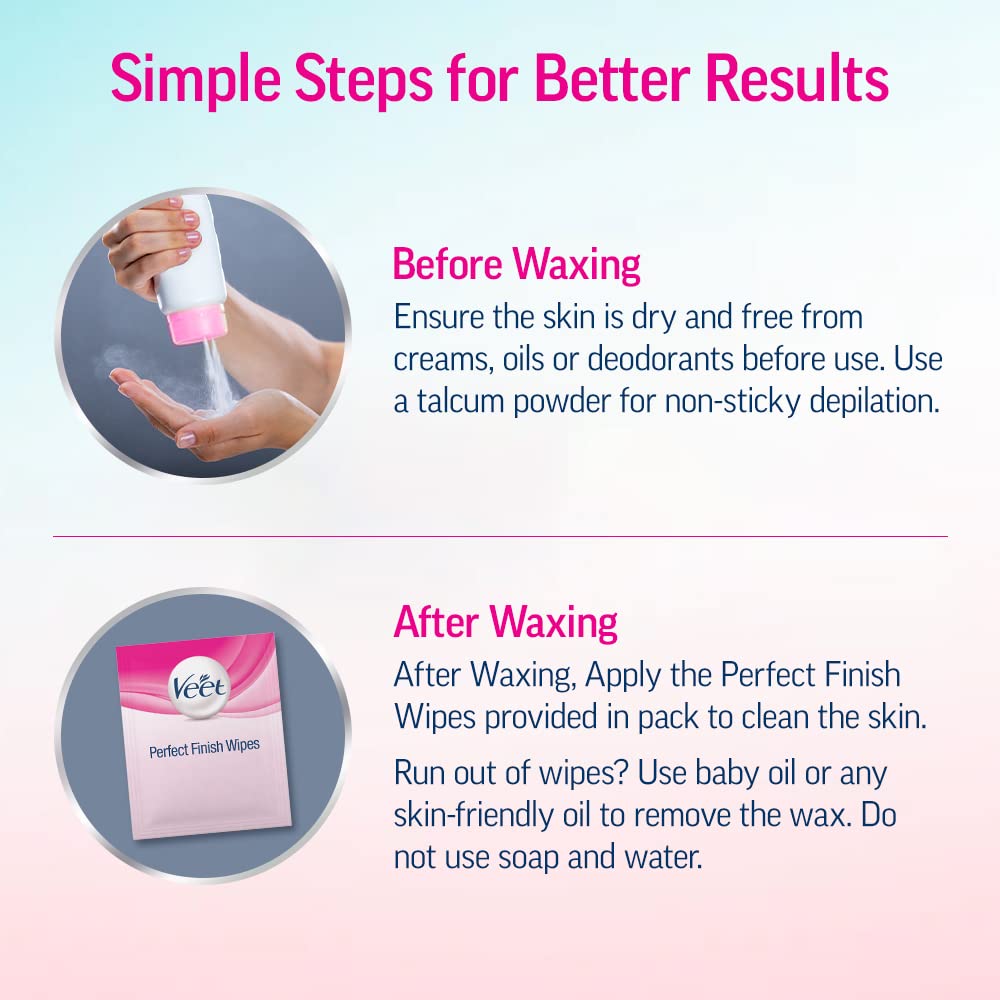 Veet Full Body Waxing Kit – Pre-Vacation Smooth Skin Kit for Beach Getaways