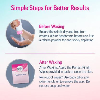 Veet Full Body Waxing Kit – Pre-Vacation Smooth Skin Kit for Beach Getaways