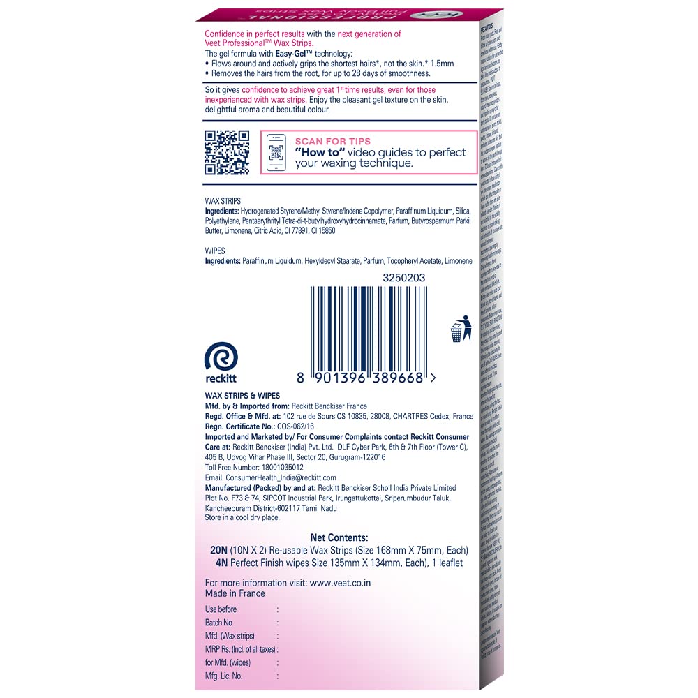 Veet Full Body Waxing Kit – Pre-Vacation Smooth Skin Kit for Beach Getaways