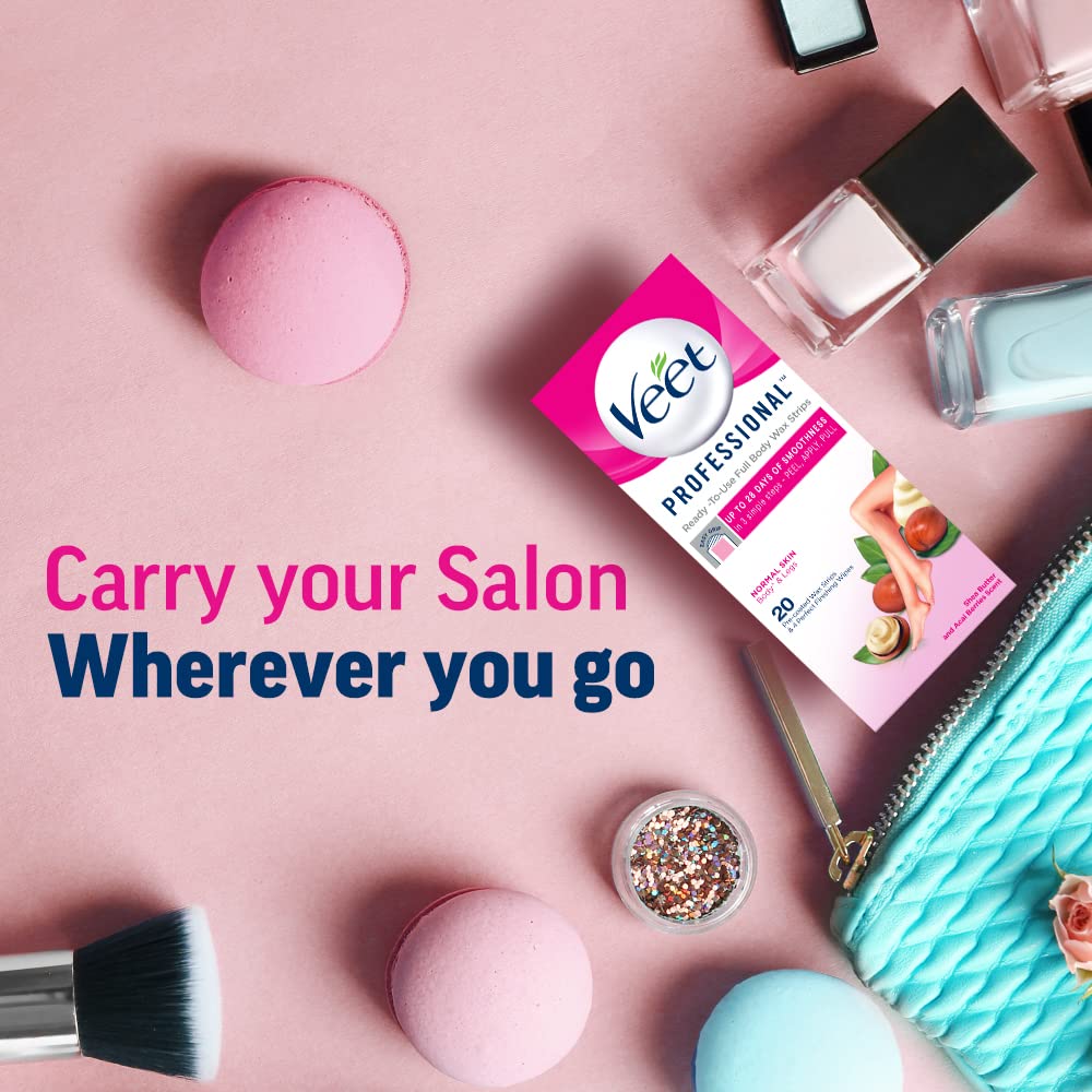 Veet Full Body Waxing Kit – Pre-Vacation Smooth Skin Kit for Beach Getaways