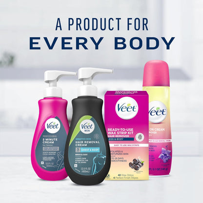 Veet Men's Body Hair Cream – Fast-Acting Depilatory for Your Personal Care Wind-Down