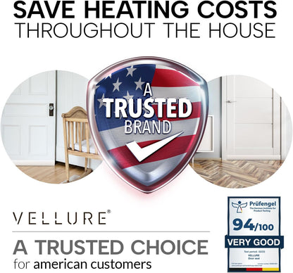 Vellure® Door Seal Strip Bottom of Door – Restful Sleep Atmosphere Builder, Eliminates Drafts in Bedrooms