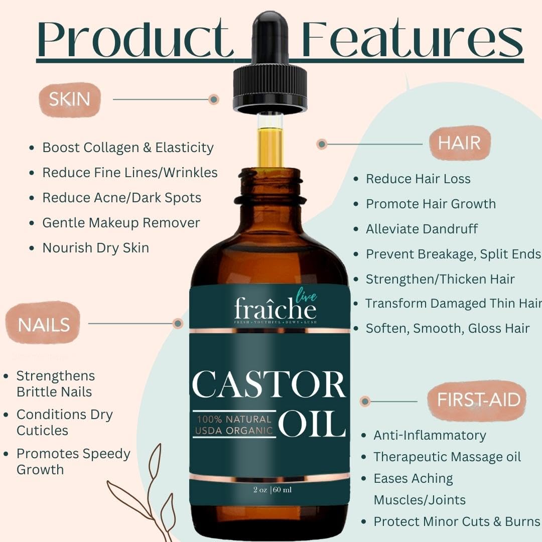 Velona Castor Oil – Ready-to-Gift Birthday Set for Her, Cold Pressed Lash and Brow Serum in Glass Bottle