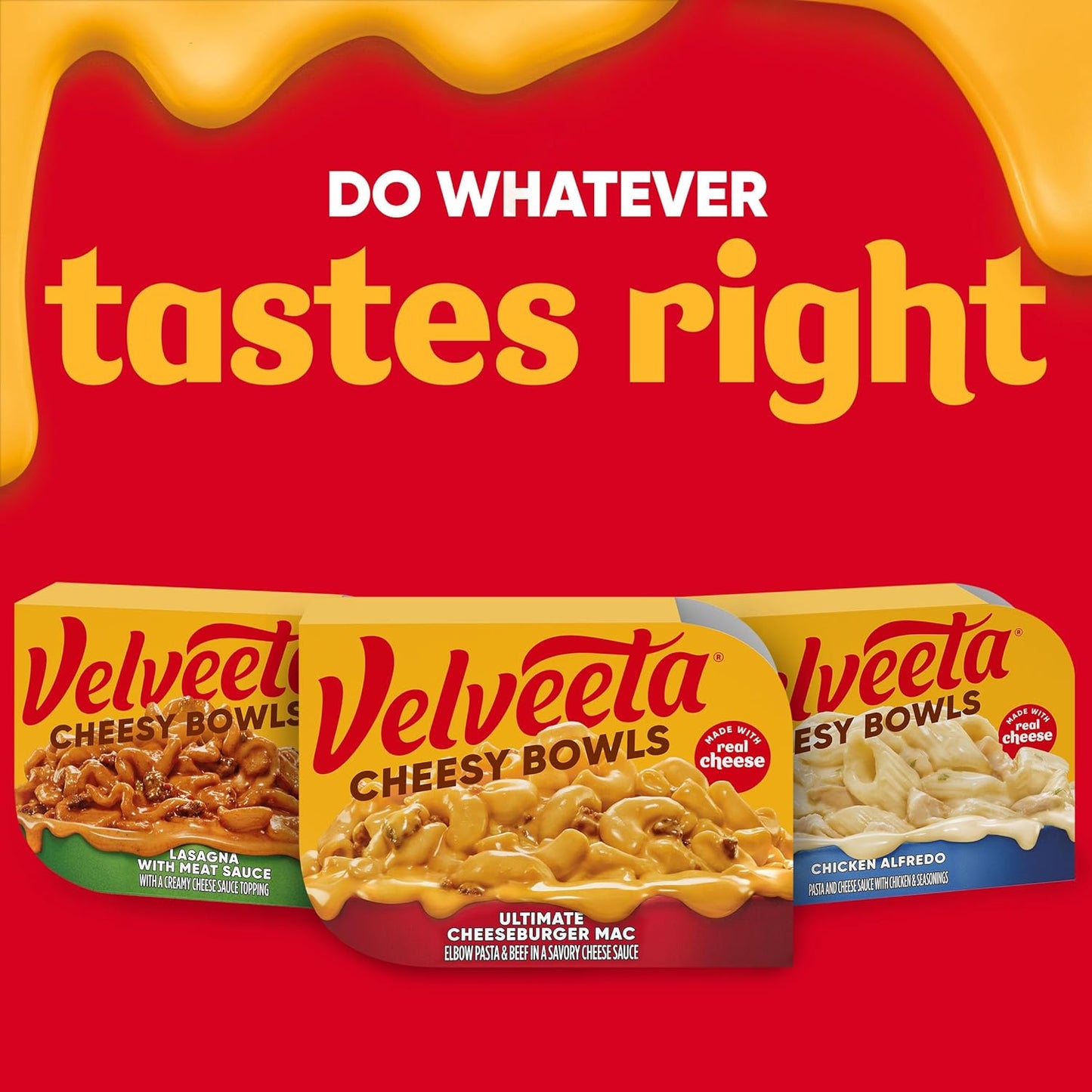 Velveeta Cheeseburger Mac Microwave Bowl – One-Minute Workday Lunch for Busy Professionals, 9 oz Self-Contained Tray