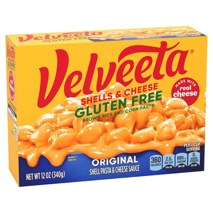 Velveeta Gluten Free Shells & Cheese, Kid Friendly Pantry Staple for Mixed Households, 12 oz Box