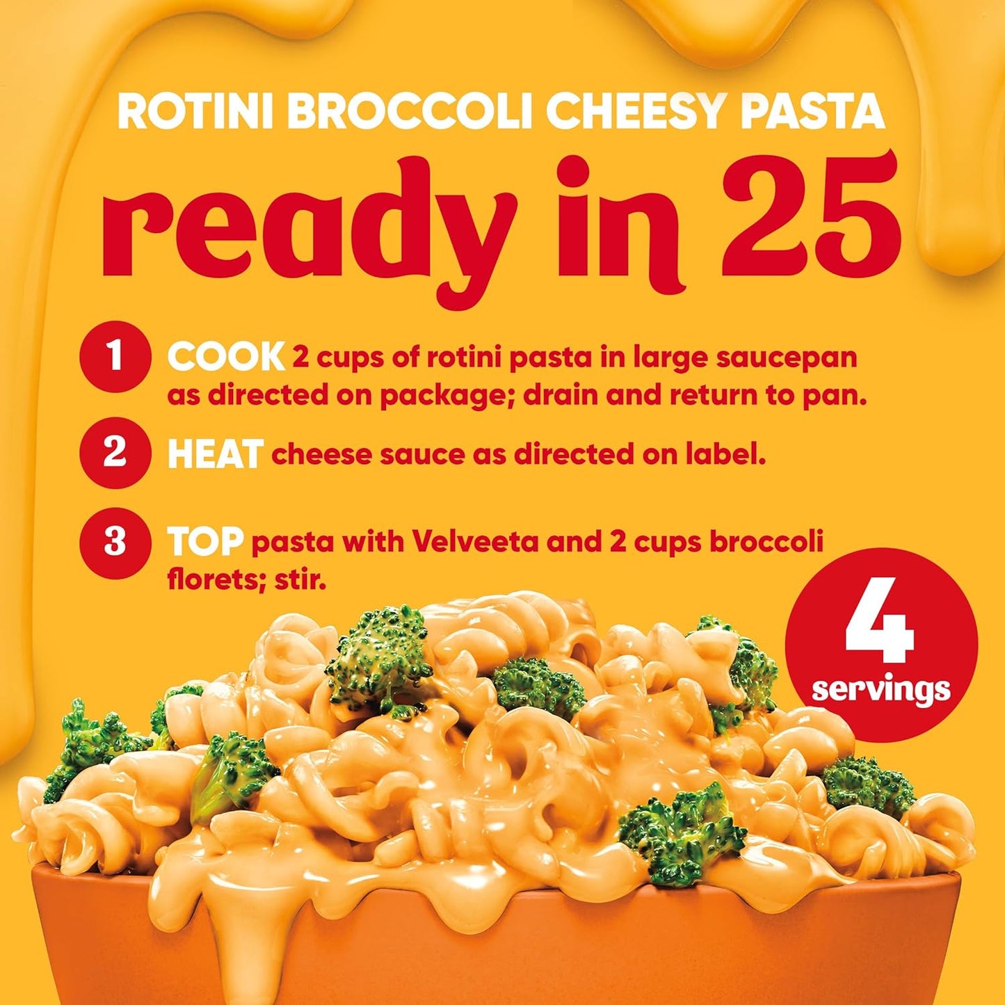 Velveeta Original Cheese Sauce Pouches – Ready-to-Pour Cheese Sauce for Fast Weeknight Meal Prep and Family Pasta Dinners