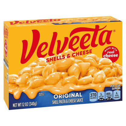 Velveeta Shells and Cheese Broccoli Pasta, 9.4 oz – Better-for-You Comfort Meal Base, Add Your Own Protein and Veggies for a Customized Bowl