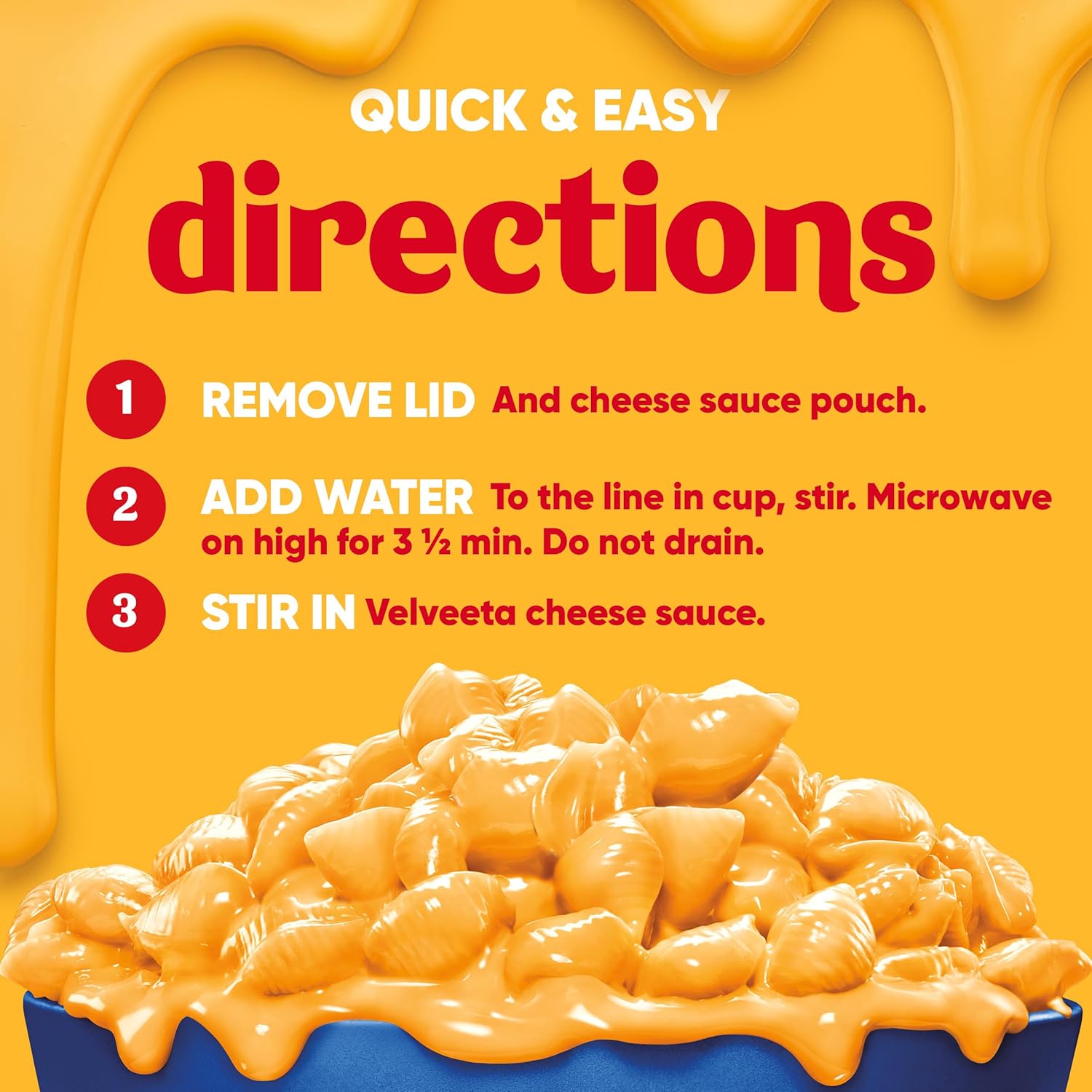 Velveeta Shells & Cheese Original Microwaveable Cup – Quick Microwave Meal for Busy Parents and Hungry Kids, 4 ct Multipack