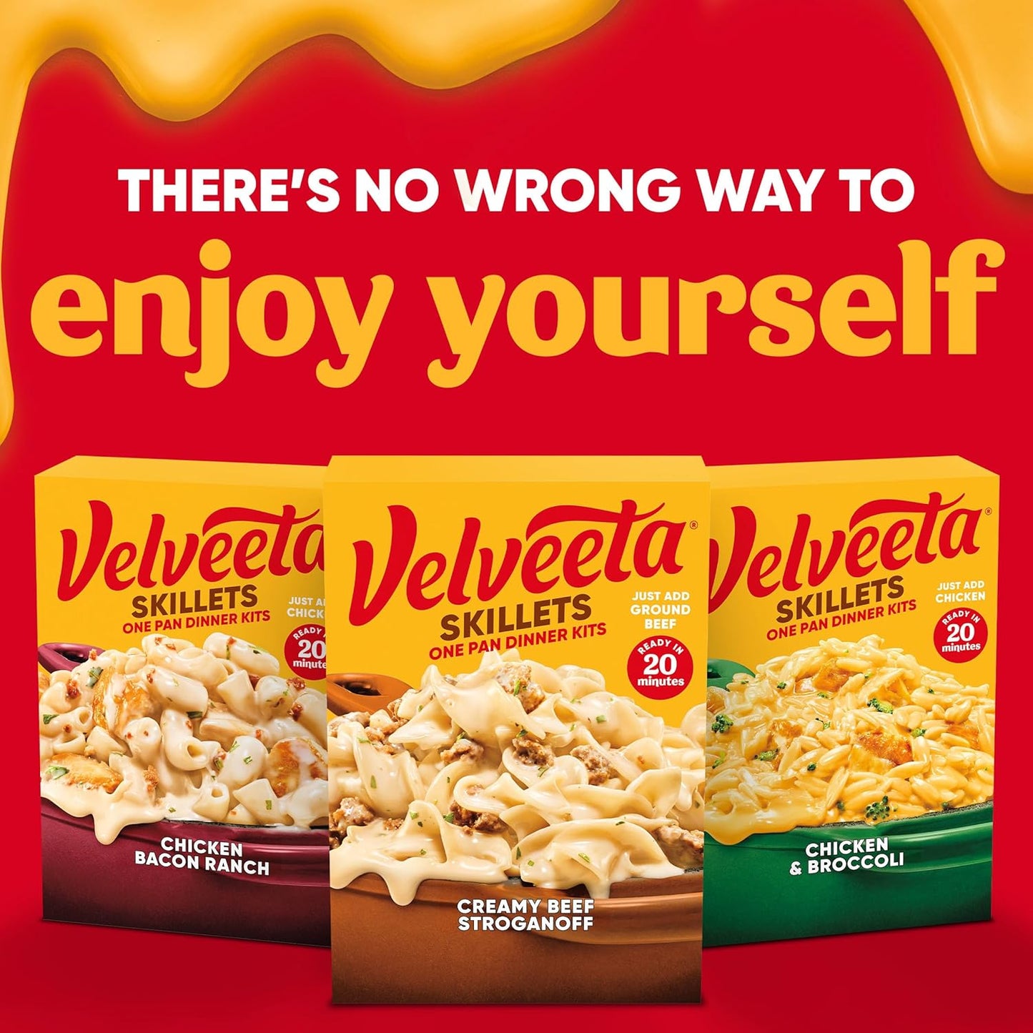 Velveeta Skillets Comfort Food Box – Cheesy Family Favorite for Picky Kids, Ready in 20 Minutes