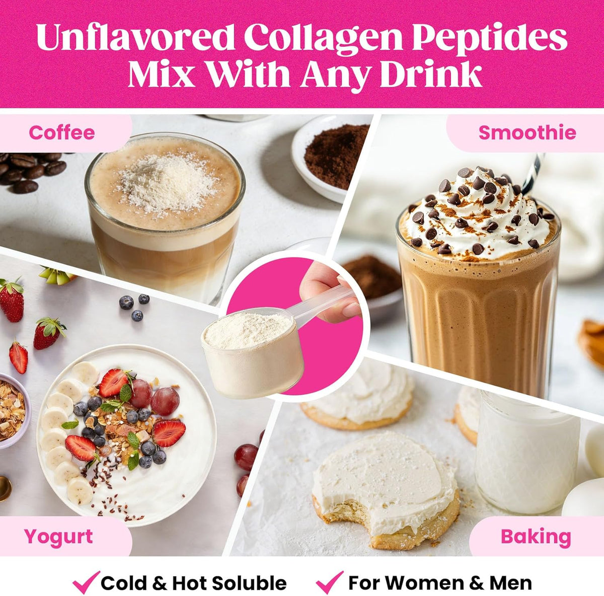 Venture Pal Multi Collagen Powder – Calming Collagen Blend for Her Bath Time Ritual, Elasticity and Hydration