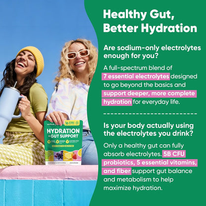 Venture Pal Probiotic Hydration Powder – Wellness Ritual Electrolyte Stick for Clean Energy, Bloating Relief, and Evening Wind-Down