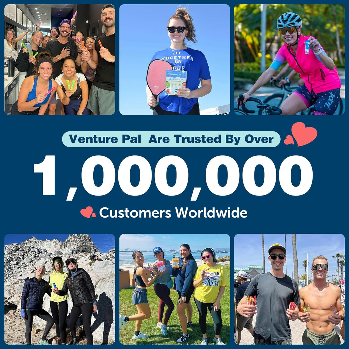 Venture Pal Sugar Free Electrolyte Packets – Pocket Size Hydration for Day Hikes, Festivals and Travel Days