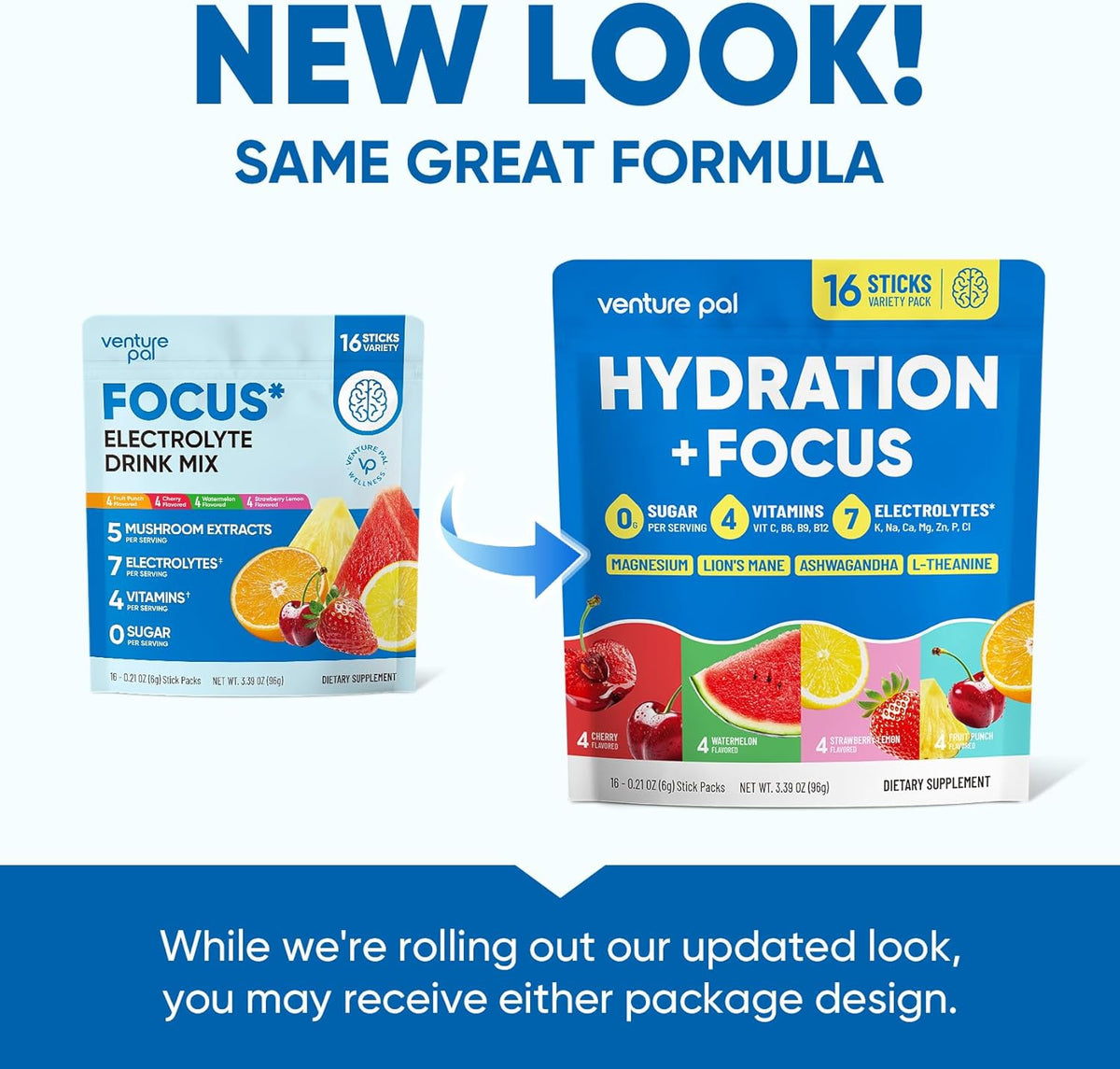 Venture Pal Sugar-Free Electrolyte Sticks – Mindful Hydration Companion for Seniors, Recovery, and Calm Daily Rituals