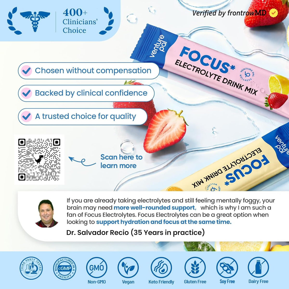 Venture Pal Sugar-Free Electrolyte Sticks – Mindful Hydration Companion for Seniors, Recovery, and Calm Daily Rituals