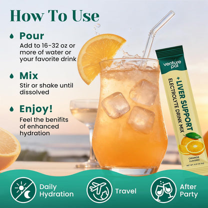 Venture Pal Sugar-Free Wellness Hydration – Liver & Calm-Focus Support for Personal Care Rituals