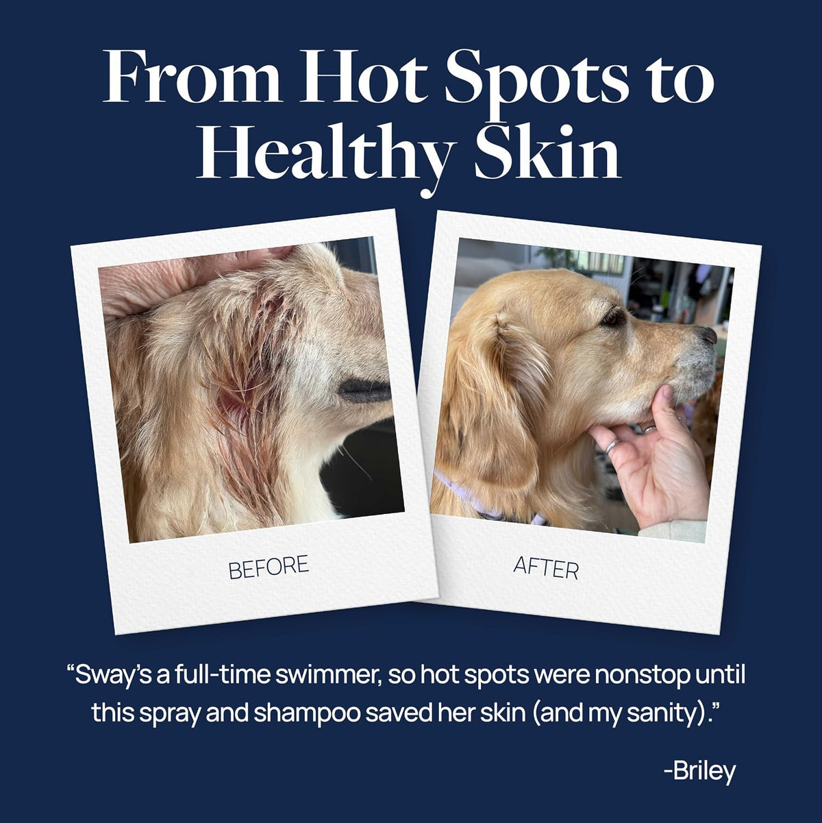 Veterinary Formula Clinical Care Hot Spot & Itch Relief Spray for Dogs & Cats – Post-Hike Skin Soother for Active Outdoor Pets
