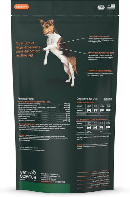 VetriScience Extra Strength Healthy Hip & Joint Chews for Dogs – NASC-Certified Vet-Formulated Joint Support