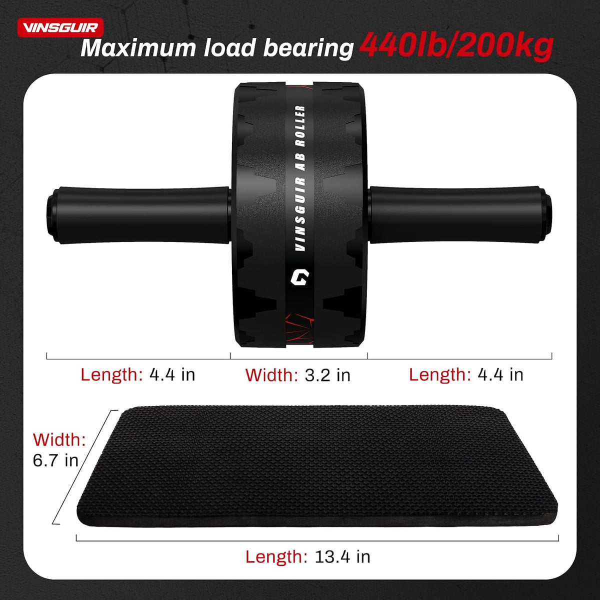 VINSGUIR Compact Ab Roller in Neutral Tones – Less-Is-More Core Trainer for Small Apartments